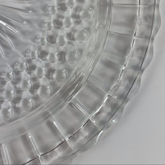 Vintage 1970's Clear Glass Ruffle Edge Cake Plate or Serving Platter - Picture 6 of 10